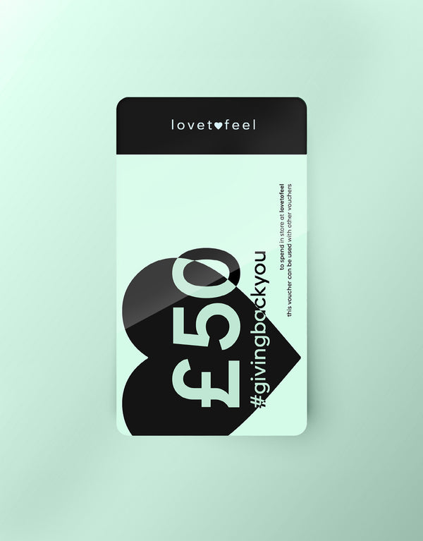 Lovetofeel £50 E-Gift Card + £5 bonus (limited time only)